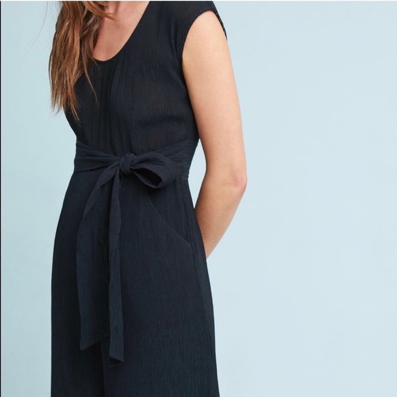 Anthropologie boho abbey gauzy cap sleeve waist tie cropped jumpsuit. Size 2 - Picture 3 of 11